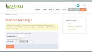 Login - Partners Credit Union Limited