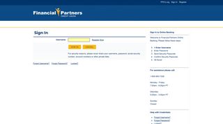 Financial Partners Online Banking - Financial Partners Credit Union
