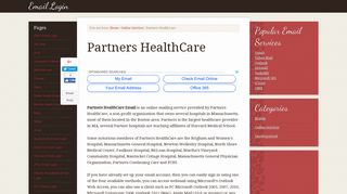 Partners HealthCare Email Login – Partners.org Webmail Sign In