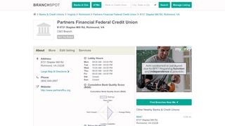 Partners Financial FCU - 8721 Staples Mill Rd (Richmond, VA)