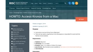 HOWTO: Access Kronos from a Mac | Research Information Science ...