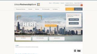 Login - Urban Partnership Bank