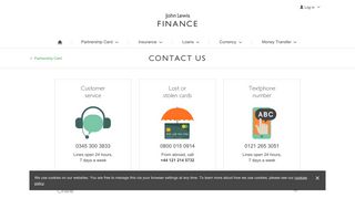 Contact Us | Partnership Card | John Lewis Finance