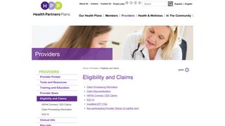 Eligibility & Claims | Health Partners Plans