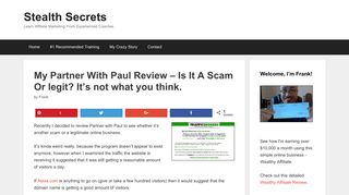 My Partner With Paul Review - Is It a Scam or Legit? It's not what you ...