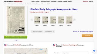 Bluefield Daily Telegraph Archives, Jun 29, 1981, p. 15