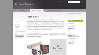 Parts Town - Berkshire Partners