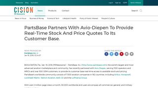 PartsBase Partners With Avio-Diepen To Provide Real-Time Stock ...