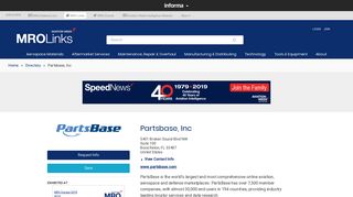 Partsbase, Inc | Aviation Companies Directory - MRO Links