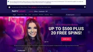 PartyCasino UK | Play Online Casino Games | Free Spins Bonus