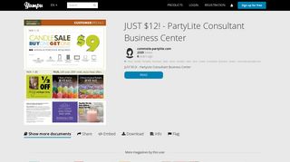 JUST $12! - PartyLite Consultant Business Center - Yumpu