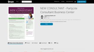 NEW CONSULTANT - PartyLite Consultant Business Center - Yumpu