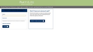 Customer Account Login - PartyLite