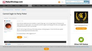 Cannot login to Party Poker | partypoker | PokerStrategy.com Forum
