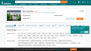Parul University, Vadodara - Courses, Placement Reviews, Ranking ...