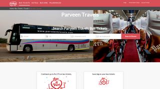 Parveen Travels Online Bus Ticket Booking, Bus Reservation, Time ...