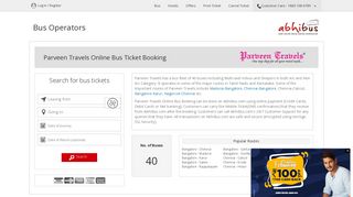 Parveen Travels Online Bus Booking - Upto Rs.100 Off + Rs.1000 ...