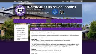 Skyward & Skylert - Phoenixville Area School District