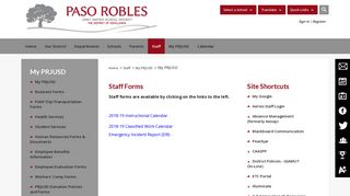 My PRJUSD - Paso Robles Joint Unified School District