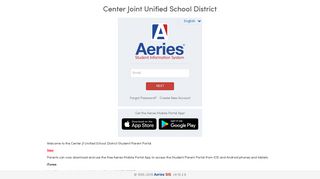 Aeries: Portals - Center Joint Unified School District