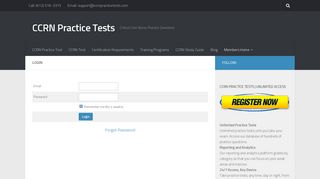 Login - CCRN Practice Tests