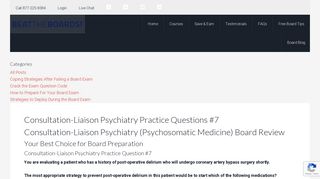 Consultation-Liaison Psychiatry Practice Questions | The Pass Machine