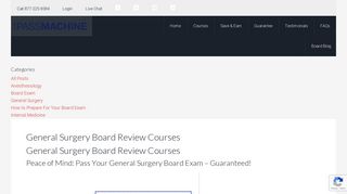 General Surgery Board Review Courses | The Pass Machine