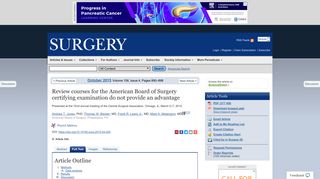 Review courses for the American Board of Surgery certifying ...