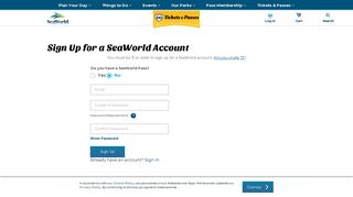 Create Your Account | SeaWorld San Diego