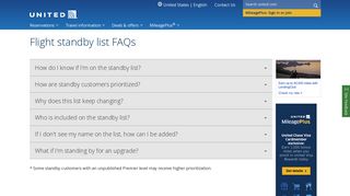 Flight Standby List FAQs - United Airlines
