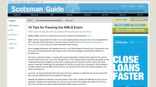 16 Tips for Passing the NMLS Exam - Scotsman Guide