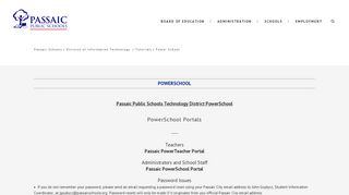 Passaic Schools | Power School