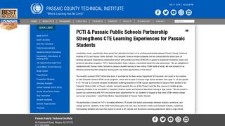 PCTI & Passaic Public Schools Partnership Strengthens CTE Learning ...