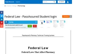 Federal Law - PassAssured Student login - studyres.com