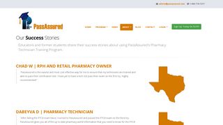 Success Stories - PassAssured | Online Pharmacy Technician ...