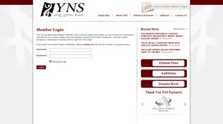 Member Login - Young Naperville Singers