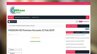 Brpass.com - Free Premium Accounts: PASSION-HD Premium ...