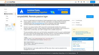 simpleSAML Remote passive login - Stack Overflow