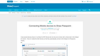 Connecting Mobile devices to Shaw Passpoint | Shaw Support - Shaw ...