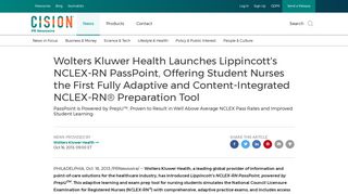 Wolters Kluwer Health Launches Lippincott's NCLEX-RN PassPoint ...