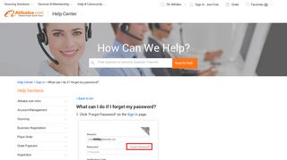 What can I do if I forget my password? - Alibaba.com Help Center
