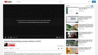 Defective Security Settings in passport.alibaba.com [PoC] - YouTube