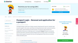 Passport Seva Login - Online Passport Application, Renewal on India ...