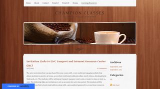 Invitation Links to EMC Passport and Internet Resource Center (IRC ...