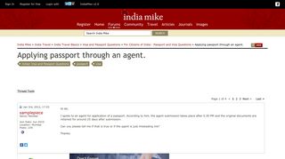 Applying passport through an agent. - India Travel Forum ...