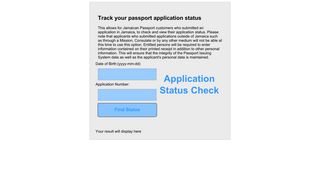 Passport Status Search