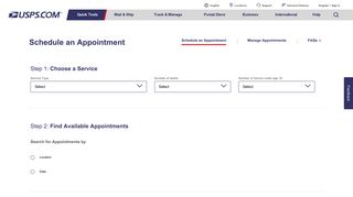 Schedule An Appointment | USPS