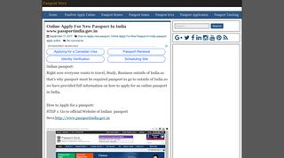 Online Apply For New Passport In India www.passportindia.gov.in ...