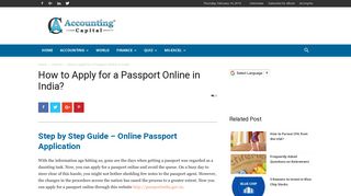 How to Apply for a Passport Online in India? - AccountingCapital