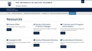Resources | Faculty and Staff | Faculty of Education